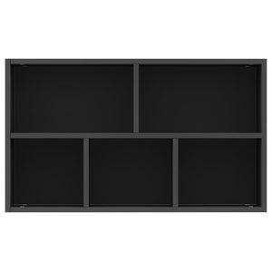 vidaXL Book Cabinet/Sideboard Black 50x25x80 cm Engineered Wood