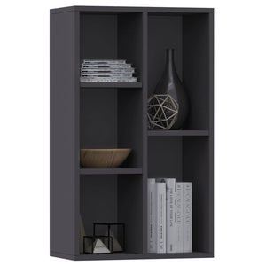 vidaXL Book Cabinet/Sideboard Grey 50x25x80 cm Engineered Wood