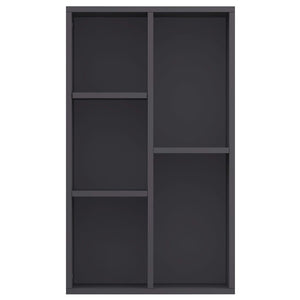 vidaXL Book Cabinet/Sideboard Grey 50x25x80 cm Engineered Wood