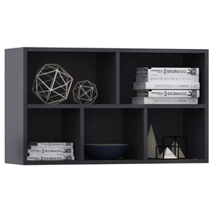 vidaXL Book Cabinet/Sideboard Grey 50x25x80 cm Engineered Wood