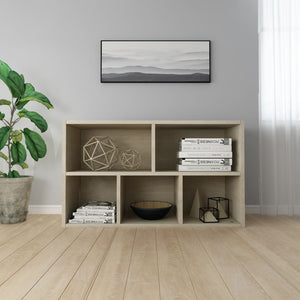 vidaXL Book Cabinet/Sideboard Sonoma Oak 50x25x80 cm Engineered Wood