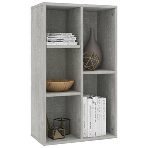 vidaXL Book Cabinet/Sideboard Concrete Grey 50x25x80 cm Engineered Wood