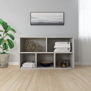 vidaXL Book Cabinet/Sideboard Concrete Grey 50x25x80 cm Engineered Wood