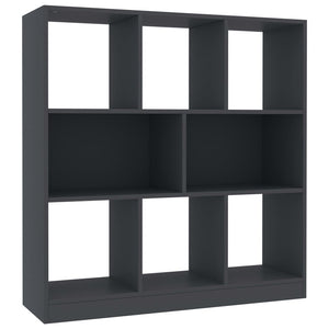 vidaXL Book Cabinet Grey 97.5x29.5x100 cm Engineered Wood