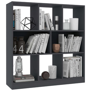 vidaXL Book Cabinet Grey 97.5x29.5x100 cm Engineered Wood