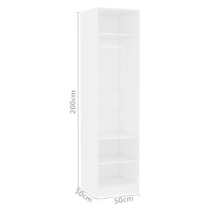 vidaXL Wardrobe White 50x50x200 cm Engineered Wood