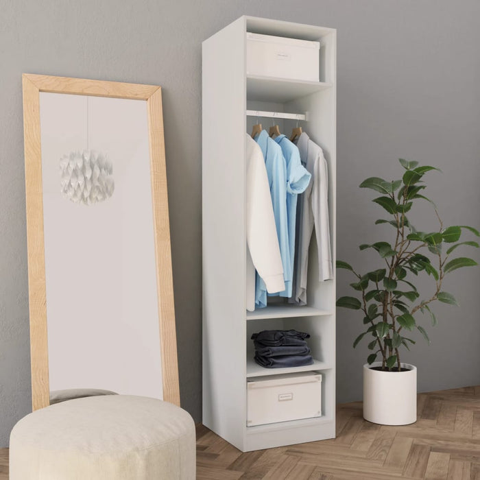 vidaXL Wardrobe White 50x50x200 cm Engineered Wood