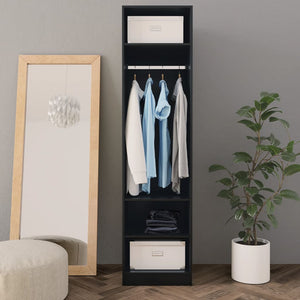 vidaXL Wardrobe Black 50x50x200 cm Engineered Wood