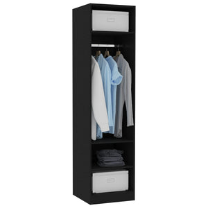 vidaXL Wardrobe Black 50x50x200 cm Engineered Wood