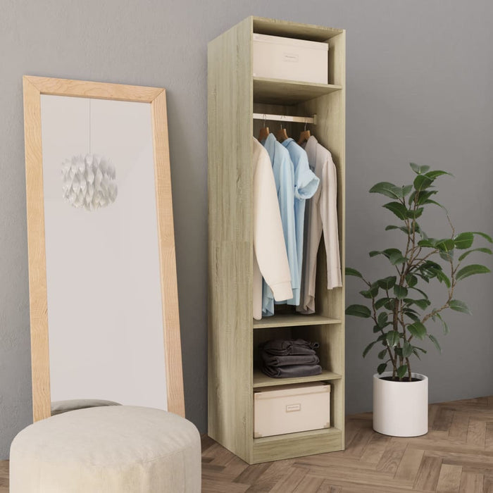 vidaXL Wardrobe Sonoma Oak 50x50x200 cm Engineered Wood