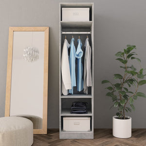 vidaXL Wardrobe Concrete Grey 50x50x200 cm Engineered Wood