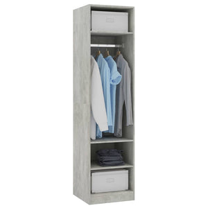 vidaXL Wardrobe Concrete Grey 50x50x200 cm Engineered Wood