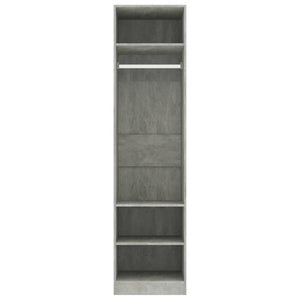 vidaXL Wardrobe Concrete Grey 50x50x200 cm Engineered Wood