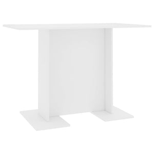 vidaXL Dining Table White 110x60x75 cm Engineered Wood