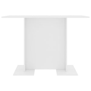 vidaXL Dining Table White 110x60x75 cm Engineered Wood