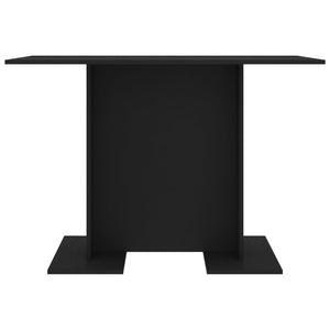 vidaXL Dining Table Black 110x60x75 cm Engineered Wood