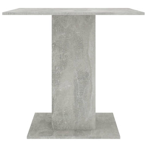 vidaXL Dining Table Concrete Grey 80x80x75 cm Engineered Wood