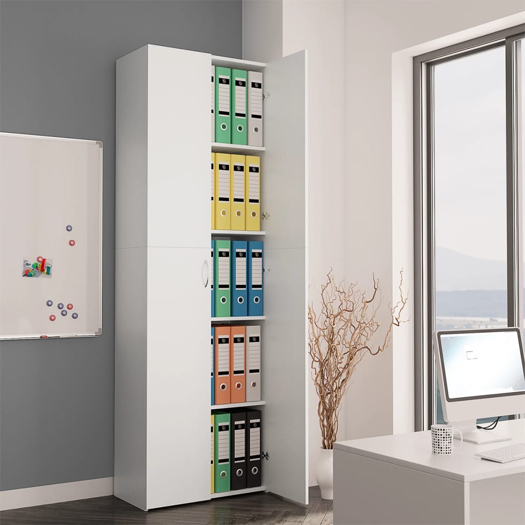 vidaXL Office Cabinet White 60x32x190 cm Engineered Wood