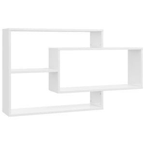 vidaXL Wall Shelf High Gloss White 104x20x58.5 cm Engineered Wood