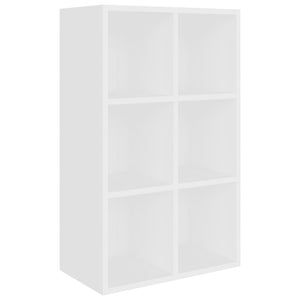 vidaXL Book Cabinet/Sideboard White 66x30x98 cm Engineered Wood