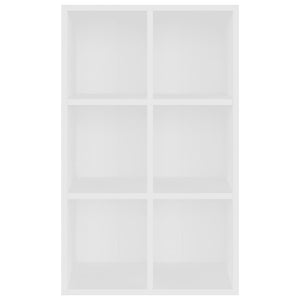 vidaXL Book Cabinet/Sideboard White 66x30x98 cm Engineered Wood