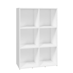 vidaXL Book Cabinet/Sideboard White 66x30x98 cm Engineered Wood