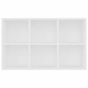 vidaXL Book Cabinet/Sideboard White 66x30x98 cm Engineered Wood