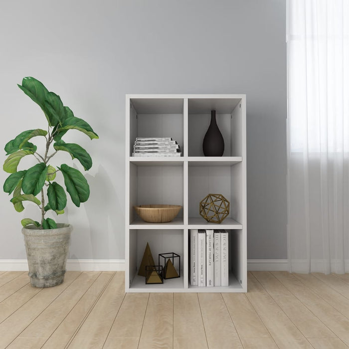 vidaXL Book Cabinet/Sideboard White 66x30x98 cm Engineered Wood