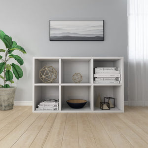 vidaXL Book Cabinet/Sideboard High Gloss White 66x30x98 cm Engineered Wood