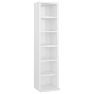 vidaXL CD Cabinet High Gloss White 21x20x88 cm Engineered Wood