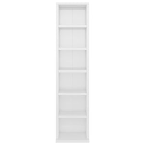 vidaXL CD Cabinet High Gloss White 21x20x88 cm Engineered Wood