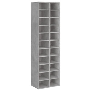 vidaXL Shoe Cabinet Concrete Grey 54x34x183 cm Engineered Wood