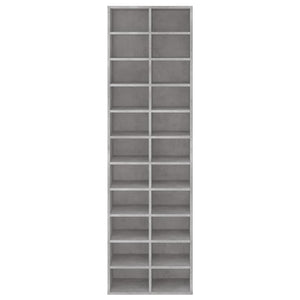 vidaXL Shoe Cabinet Concrete Grey 54x34x183 cm Engineered Wood