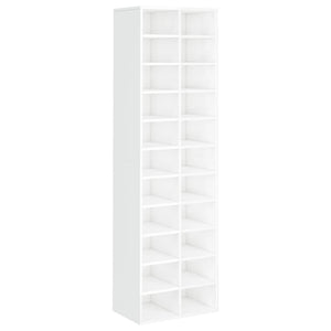 vidaXL Shoe Cabinet High Gloss White 54x34x183 cm Engineered Wood