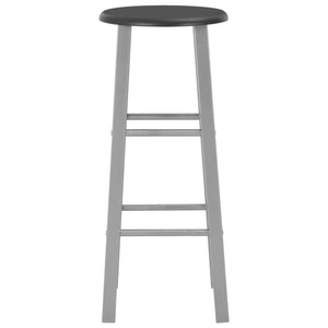 vidaXL Bar Stools 2 pcs Silver MDF