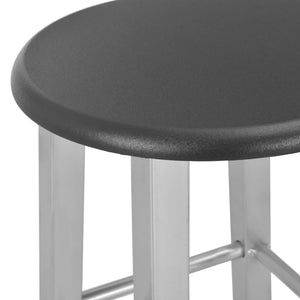 vidaXL Bar Stools 2 pcs Silver MDF