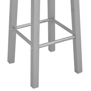 vidaXL Bar Stools 2 pcs Silver MDF