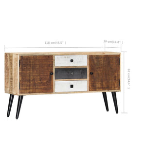 vidaXL Sideboard 118x30x62 cm Solid Mango Wood