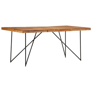 vidaXL Dining Table 180x90x76 cm Solid Acacia Wood