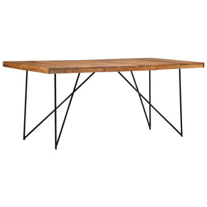 vidaXL Dining Table 180x90x76 cm Solid Acacia Wood