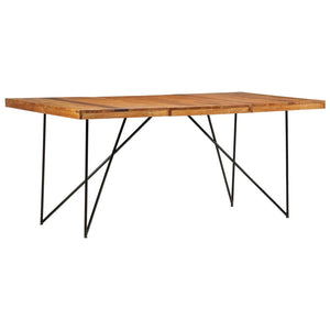 vidaXL Dining Table 180x90x76 cm Solid Acacia Wood