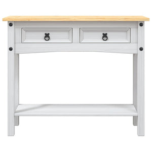 vidaXL Console Table Mexican Pine Corona Range White 90x34.5x73 cm