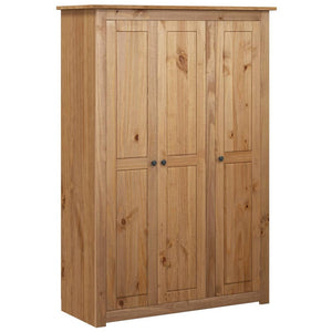 vidaXL 3-Door Wardrobe 118x50x171.5 cm Pine Panama Range