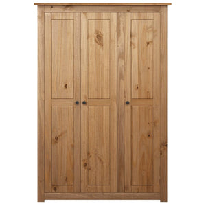 vidaXL 3-Door Wardrobe 118x50x171.5 cm Pine Panama Range