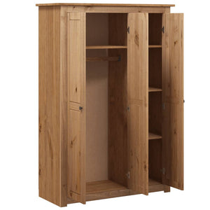 vidaXL 3-Door Wardrobe 118x50x171.5 cm Pine Panama Range