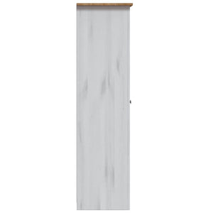 vidaXL 3-Door Wardrobe White 118x50x171.5 cm Pine Panama Range