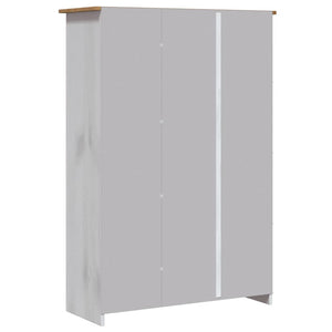 vidaXL 3-Door Wardrobe White 118x50x171.5 cm Pine Panama Range