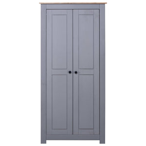 vidaXL Wardrobe Grey 80x50x171.5 cm Solid Pine Panama Range