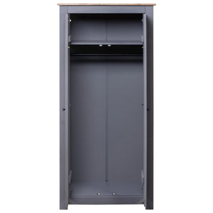 vidaXL Wardrobe Grey 80x50x171.5 cm Solid Pine Panama Range