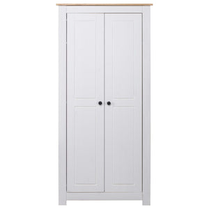 vidaXL Wardrobe White 80x50x171.5 cm Solid Pine Panama Range